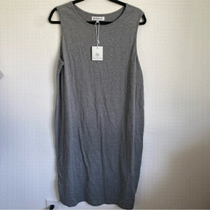 Nwt Rose Maternite Maternity Sleeveless Cotton Dress • Solid Grey • XXL